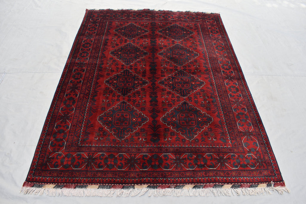 5x7 Handmade Afghan Carpet Gorgeous Rug Turkmen Tribal Traditional 100% Wool Rug Bokhara Rug Living Room Area Oriental Rug