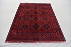5x7 Handmade Afghan Carpet, Gorgeous Rug, Turkman Tribal Traditional 100%Wool, Bokhara Rug, Rugs For Living Room, Dining Room Rug 6.9x4.11