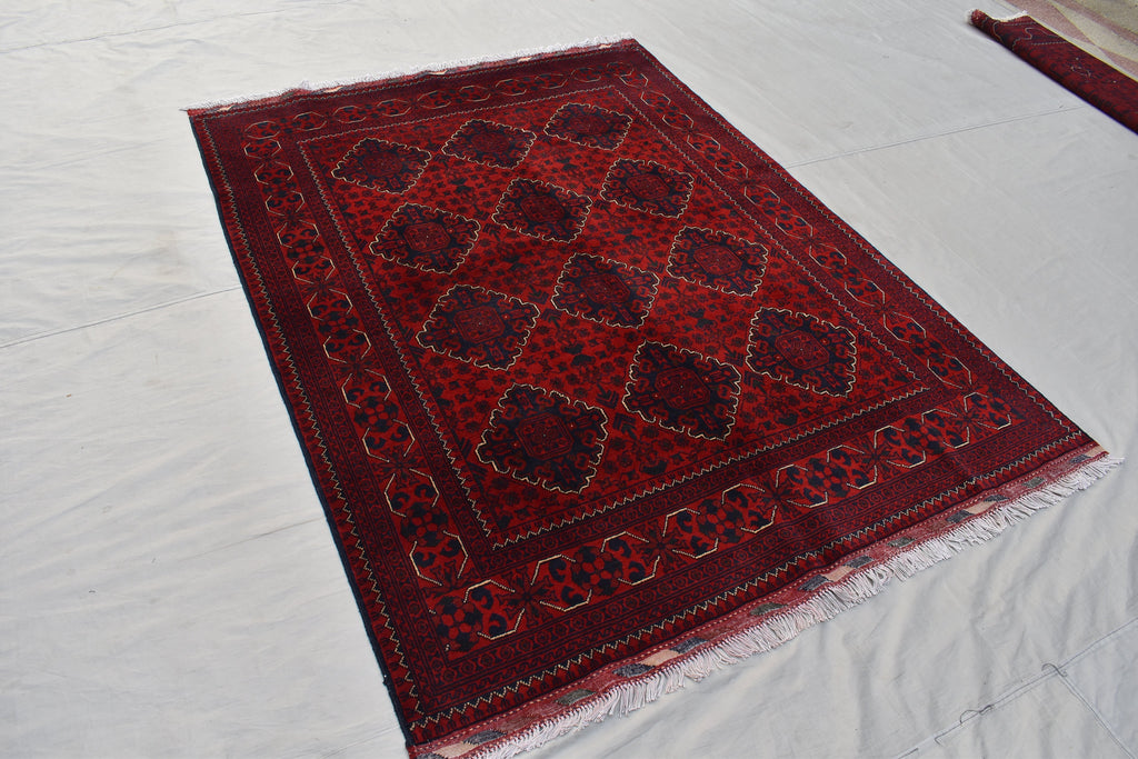 5x7 Handmade Afghan Carpet, Gorgeous Rug, Turkman Tribal Traditional 100%Wool, Bokhara Rug, Rugs For Living Room, Dining Room Rug 6.9x4.11