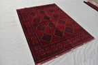 5x7 Handmade Afghan Carpet, Gorgeous Rug, Turkman Tribal Traditional 100%Wool, Bokhara Rug, Rugs For Living Room, Dining Room Rug 6.9x4.11