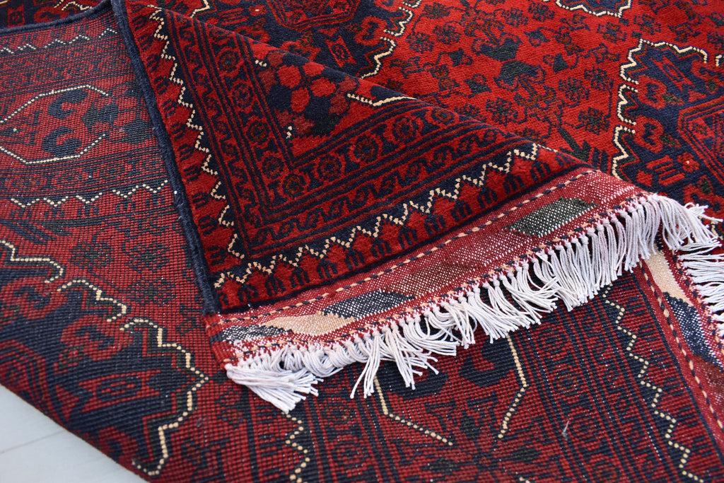 5x7 Handmade Afghan Carpet, Gorgeous Rug, Turkman Tribal Traditional 100%Wool, Bokhara Rug, Rugs For Living Room, Dining Room Rug 6.9x4.11