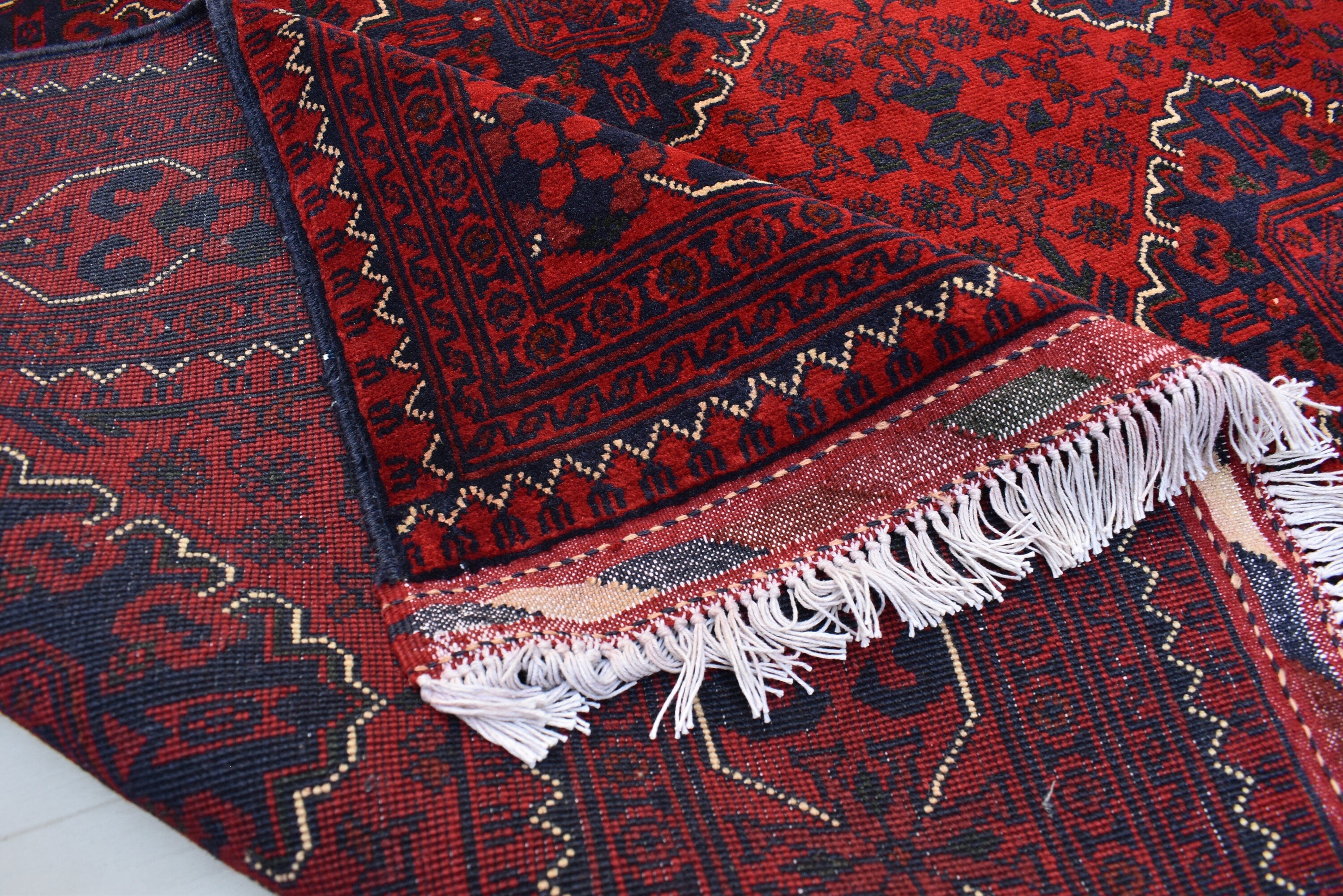 5x7 Handmade Afghan Carpet, Gorgeous Rug, Turkman Tribal Traditional 100%Wool, Bokhara Rug, Rugs For Living Room, Dining Room Rug 6.9x4.11