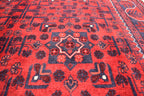6x4 Handmade Bukhara Afghan Rug, Geometric Wool Persian Style Rug, Medium Size Rug For Home, Perfect For Bedroom, Boho Home Decor 5.11x4.0