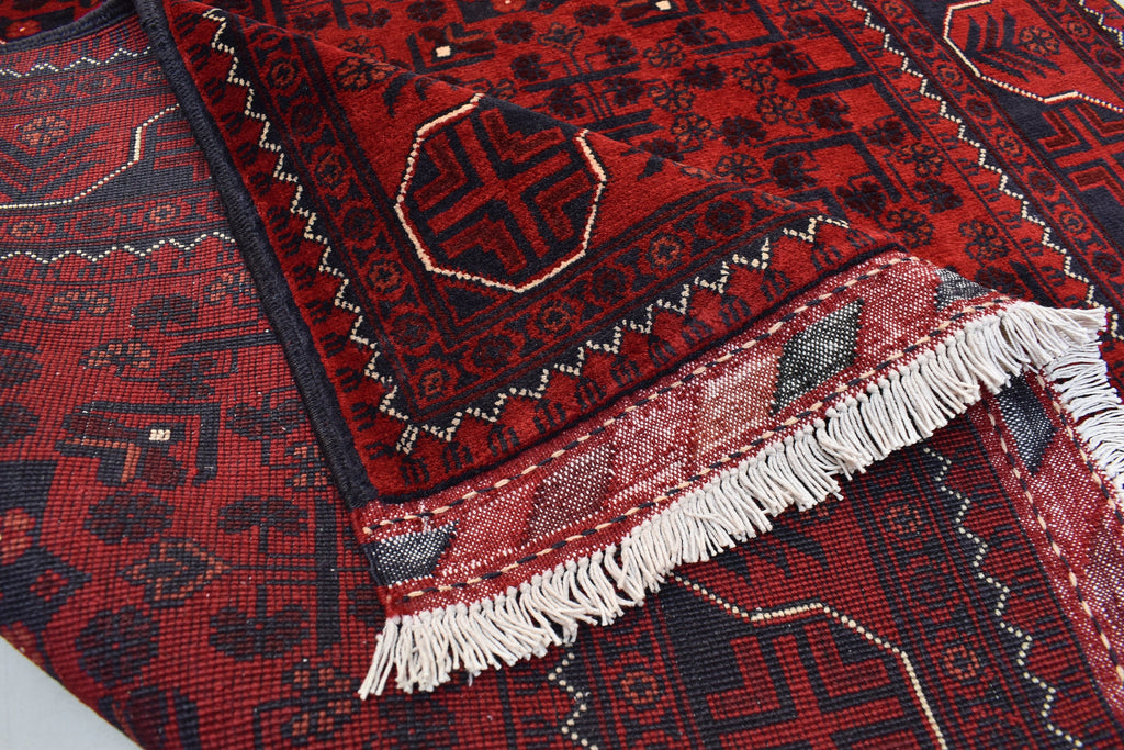 6x4 Handmade Bukhara Afghan Rug, Geometric Wool Persian Style Rug, Medium Size Rug For Home, Perfect For Bedroom, Boho Home Decor 5.11x4.0