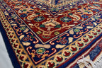 8x12Ft Large Afghan Handwoven Rug, Turkmen Wool Area Rug, Vegetable Dyed Multi Color Beautiful Rug, Rug for Living Room, Bedroom Rug 364x254