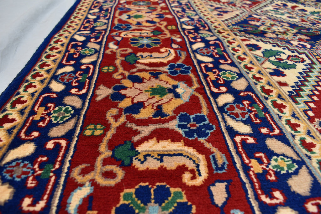8x12Ft Large Afghan Handwoven Rug, Turkmen Wool Area Rug, Vegetable Dyed Multi Color Beautiful Rug, Rug for Living Room, Bedroom Rug 364x254