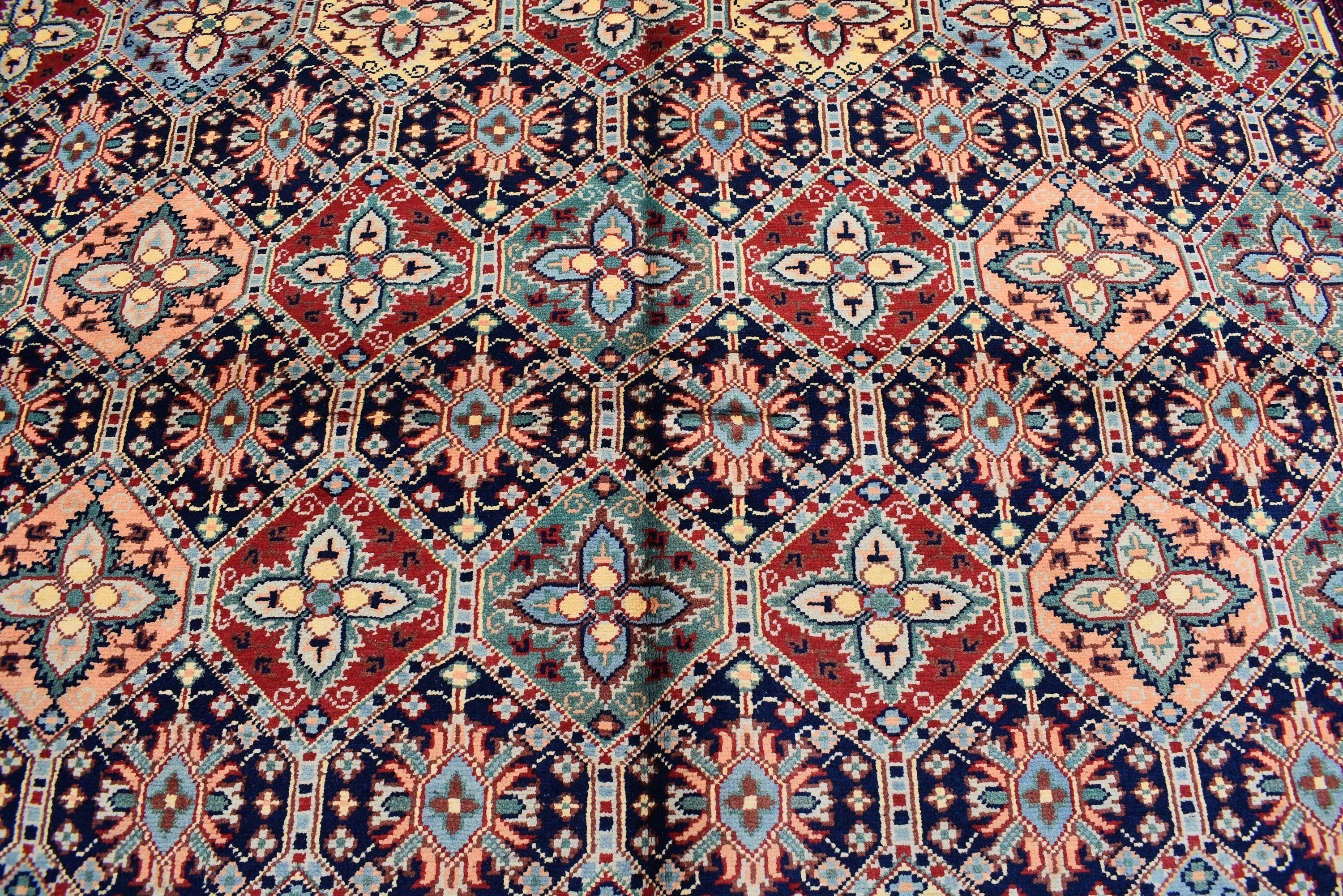 8x11 Large Area Rug Afghan Handmade Maranus Rug, Multicolor Soft Oriental Bohemian Rug, Rug for Living Room, Dining Room Rug 8.4x11.4 ft