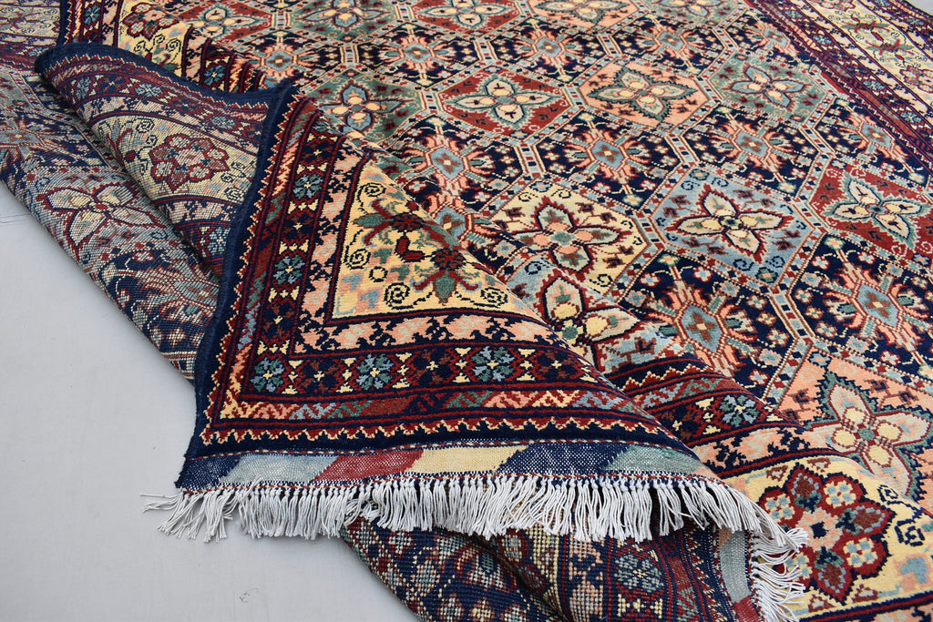 8x11 Large Area Rug Afghan Handmade Maranus Rug, Multicolor Soft Oriental Bohemian Rug, Rug for Living Room, Dining Room Rug 8.4x11.4 ft