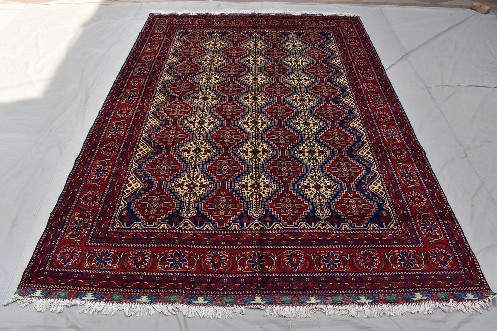 8x12 Authentic Bukhara Rug -Handwoven Central Asian Masterpiece for Your Home, Boho Home Decor, Rug for Living Room, Dining Room 11.9x8.2 ft