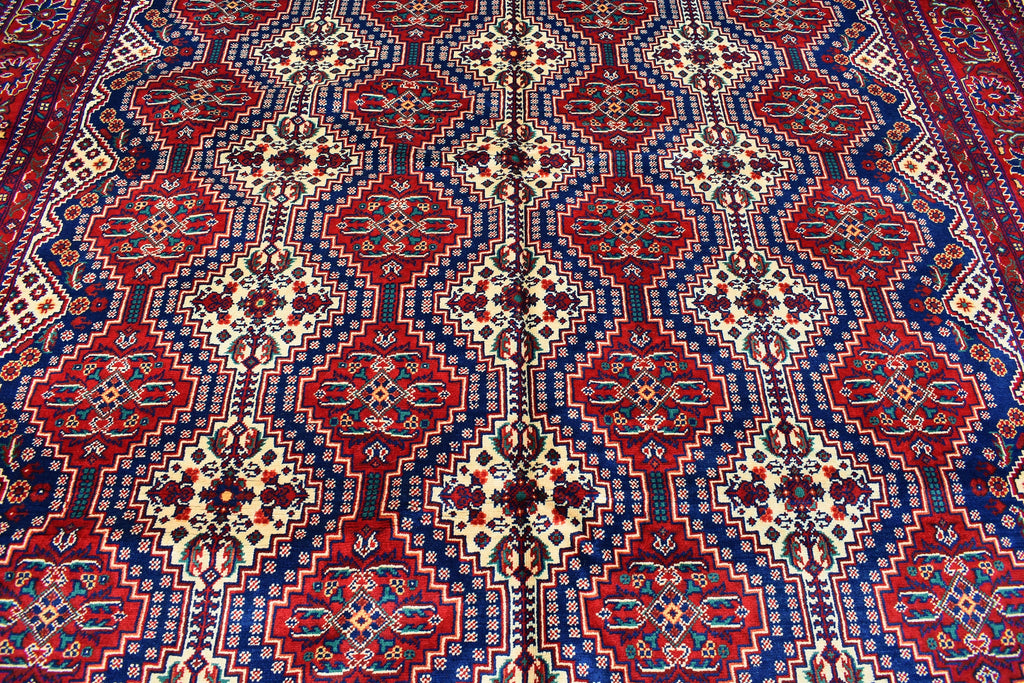 8x12 Authentic Bukhara Rug -Handwoven Central Asian Masterpiece for Your Home, Boho Home Decor, Rug for Living Room, Dining Room 11.9x8.2 ft