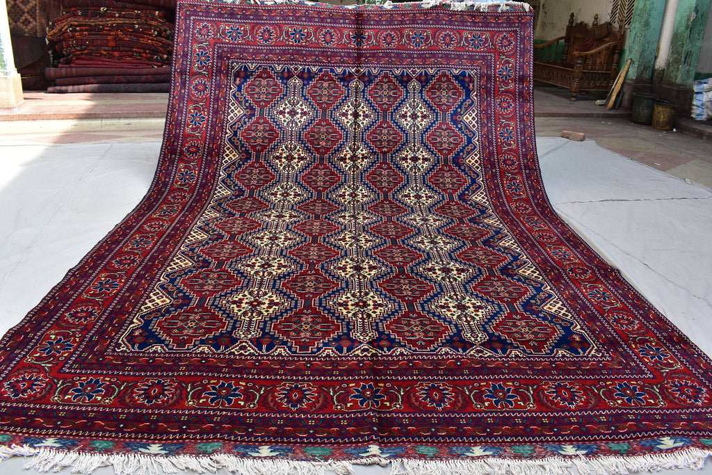 8x12 Authentic Bukhara Rug -Handwoven Central Asian Masterpiece for Your Home, Boho Home Decor, Rug for Living Room, Dining Room 11.9x8.2 ft