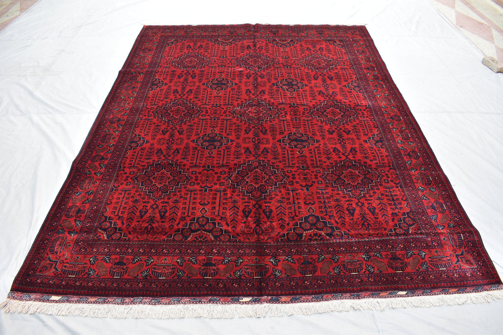 8x11 Top Quality Rug-Top Quality Handwoven Oriental Rug for Elegant Interiors,Rug for Living Room, Dining room Rug, Rich Red and Blue Rug
