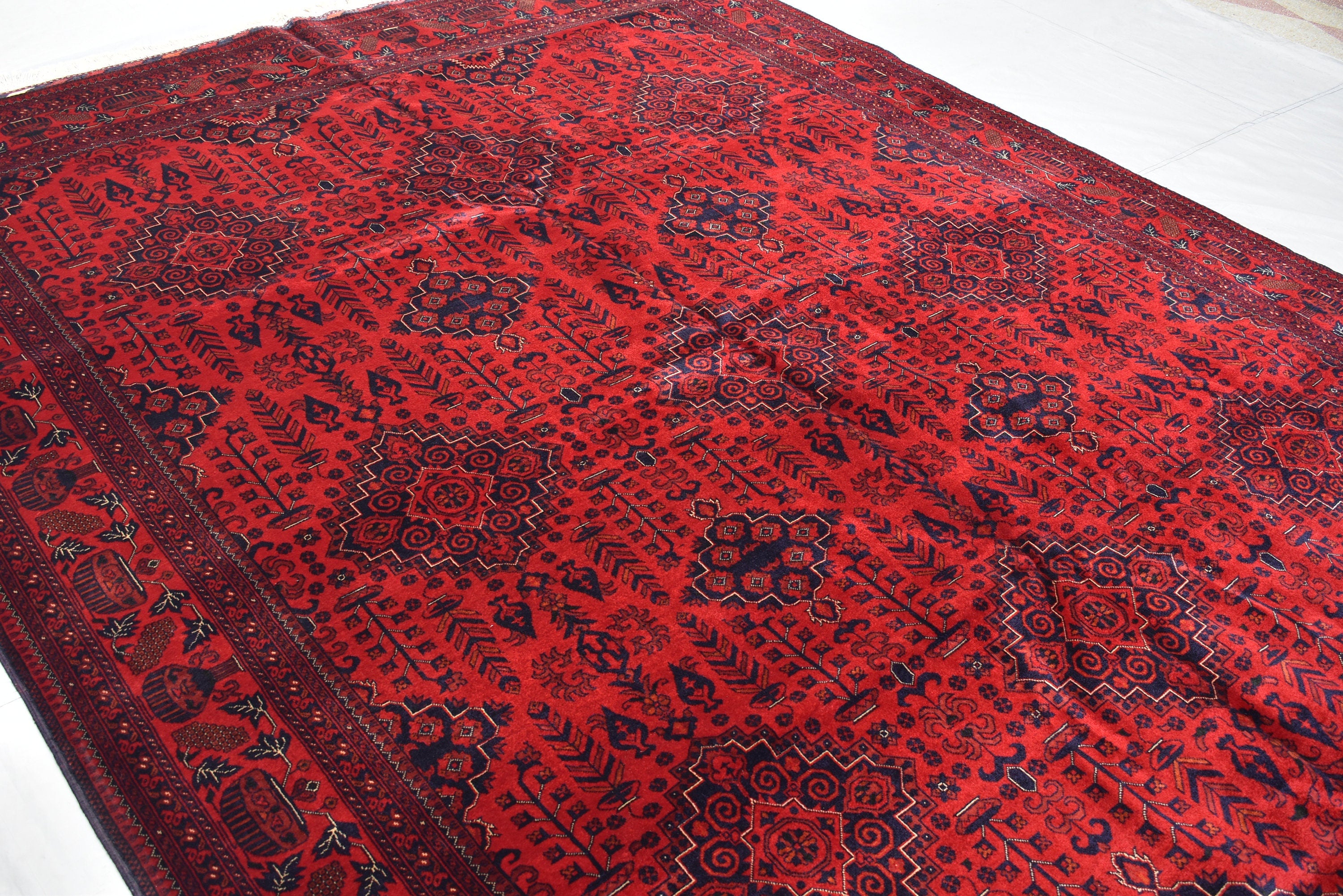 8x11 Top Quality Rug-Top Quality Handwoven Oriental Rug for Elegant Interiors,Rug for Living Room, Dining room Rug, Rich Red and Blue Rug