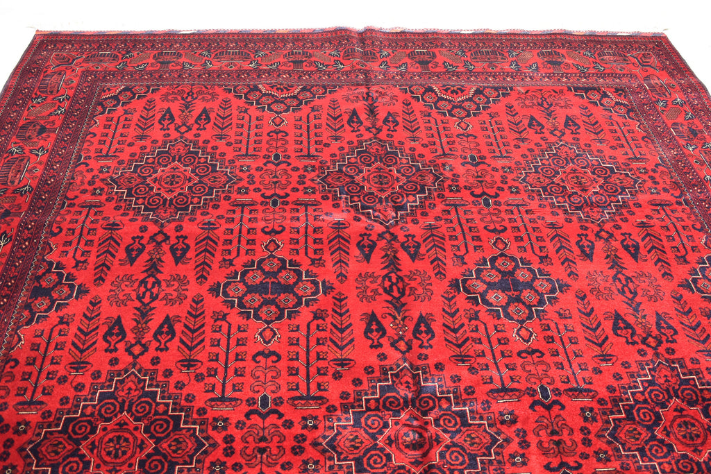8x11 Top Quality Rug-Top Quality Handwoven Oriental Rug for Elegant Interiors,Rug for Living Room, Dining room Rug, Rich Red and Blue Rug