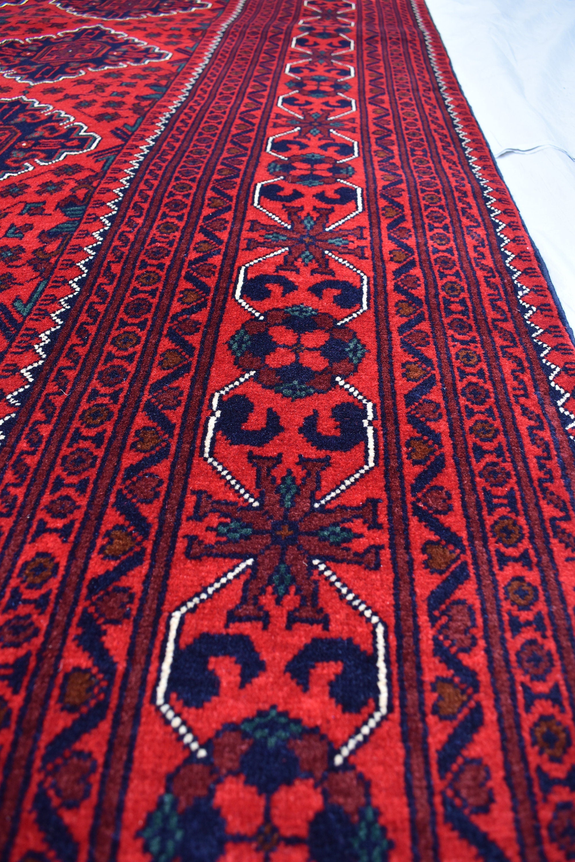 11.8x8.1 Ft Large Area Rug Bokhara Rug Sale Price Turkmen 100% Wool Afghan Veg Dyes Handmade Bukhara Pattern Area Rug Turkmen Oriental Rug