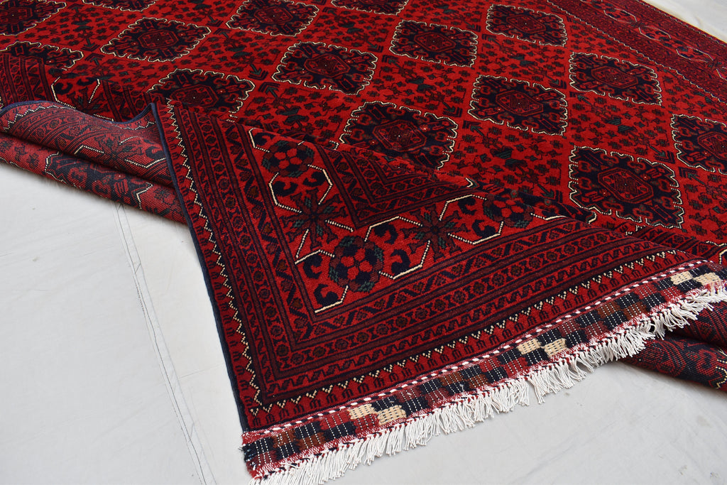 11.8x8.1 Ft Large Area Rug Bokhara Rug Sale Price Turkmen 100% Wool Afghan Veg Dyes Handmade Bukhara Pattern Area Rug Turkmen Oriental Rug