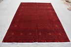 8x12Ft Large Area Rug, Afghan Tribal Handwoven Shirin Takab Rug, Turkmen Wool Area Rug, Rug for living room, Wedding gift for newly weds