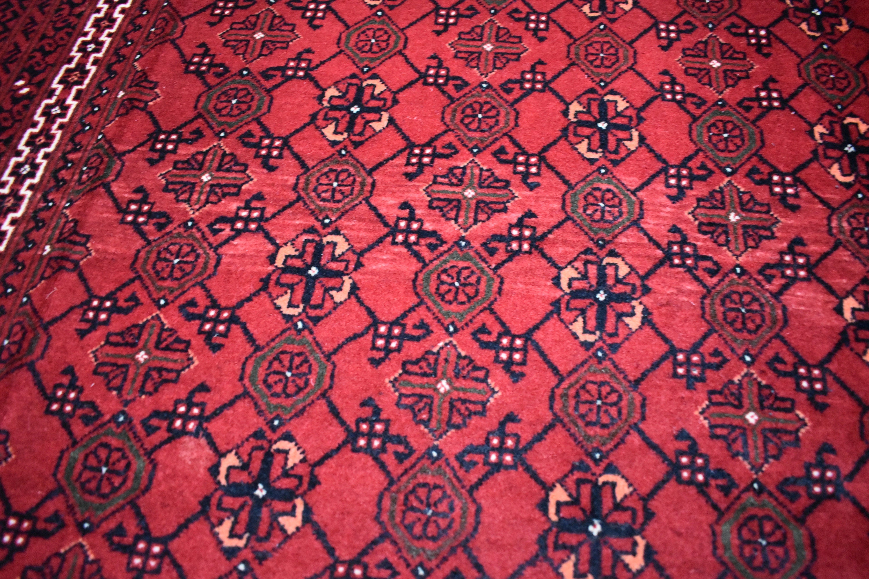 9.10 x 6.7 Ft Afghan Handmade Bashiri Rug Turkmen Wool 100% Rug Turkmen Vintage Rug Living Room Rug