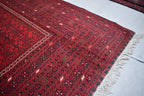 9.10 x 6.7 Ft Afghan Handmade Bashiri Rug Turkmen Wool 100% Rug Turkmen Vintage Rug Living Room Rug