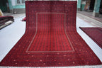 9.10 x 6.7 Ft Afghan Handmade Bashiri Rug Turkmen Wool 100% Rug Turkmen Vintage Rug Living Room Rug
