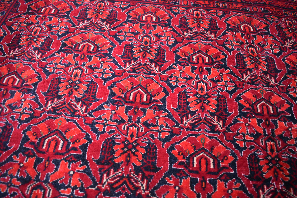 10x12Ft, Handmade Tribal Wool Rug – Hand-Knotted Flat Weave Marchak Gul Area Carpet, Boho Bedroom Rug, Large Wool Floor Decor 364x296cm