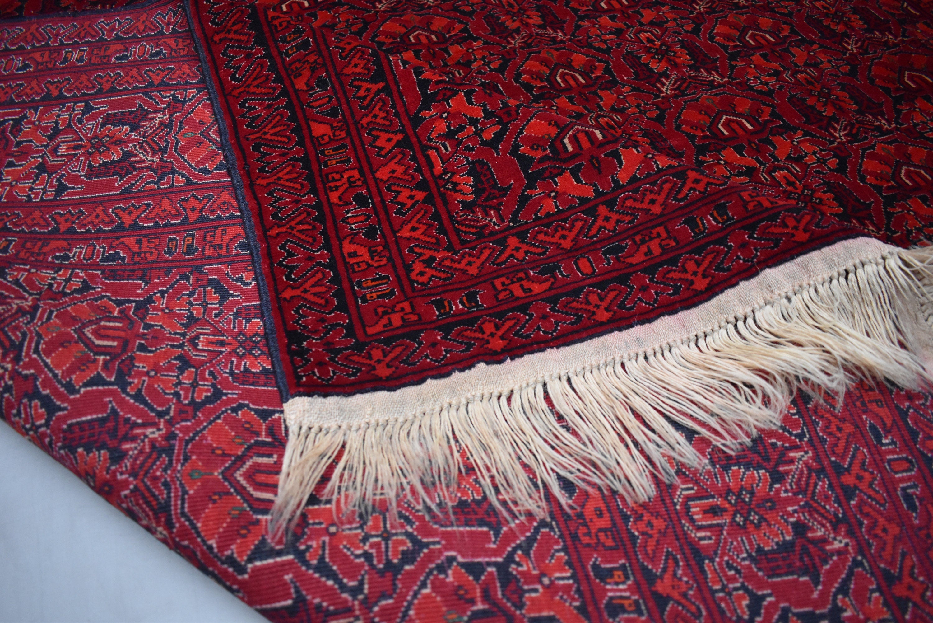 10x12Ft, Handmade Tribal Wool Rug – Hand-Knotted Flat Weave Marchak Gul Area Carpet, Boho Bedroom Rug, Large Wool Floor Decor 364x296cm