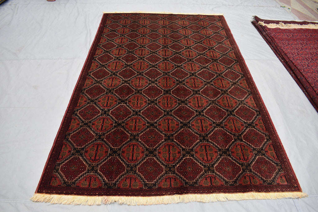 8.0 x 6.0 Ft Tekke Turkmen Oriental Bedjar Wool Rug Living Room Rug Bedroom Rug Antique Hand knotted Wool Rug Vintage Rug