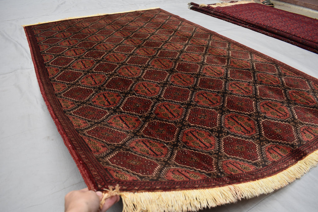 8.0 x 6.0 Ft Tekke Turkmen Oriental Bedjar Wool Rug Living Room Rug Bedroom Rug Antique Hand knotted Wool Rug Vintage Rug