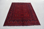 5x7 Afghan Bukhara Rug, Afghan Handmade Wool Rug, Oriental Turkoman Hand-knotted Wool Rug, Living Room Rug, Bedroom Rug, Afghan Rug