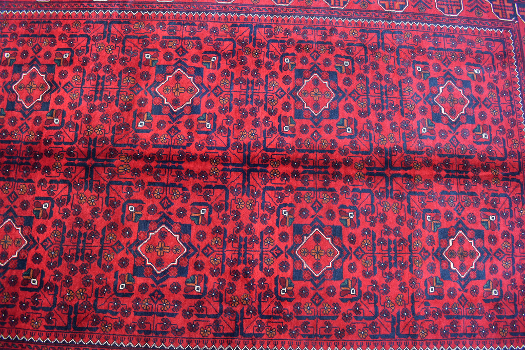 7.5×4.11 Ft Afghan Bukhara Rug, Afghan Handmade Wool Rug, Oriental Turkoman Hand-knotted Wool Rug, Living Room Rug, Bedroom Rug, Afghan Rug