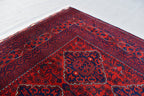 5x7Ft Afghan Bukhara rug, Turkmen handmade Wool rug, Khal Muhammadi Khamyab Bukhara Tribal rug, Living room rug, bedroom rug