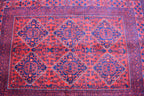 5x7Ft Afghan Bukhara rug, Turkmen handmade Wool rug, Khal Muhammadi Khamyab Bukhara Tribal rug, Living room rug, bedroom rug
