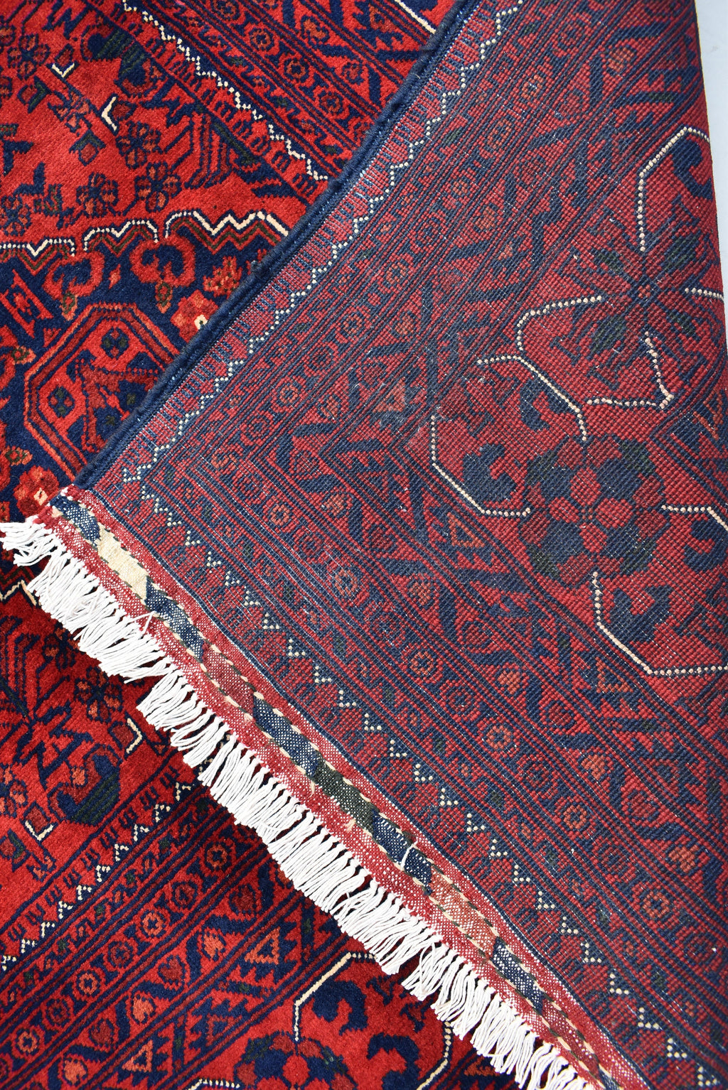 5x7Ft Afghan Bukhara rug, Turkmen handmade Wool rug, Khal Muhammadi Khamyab Bukhara Tribal rug, Living room rug, bedroom rug