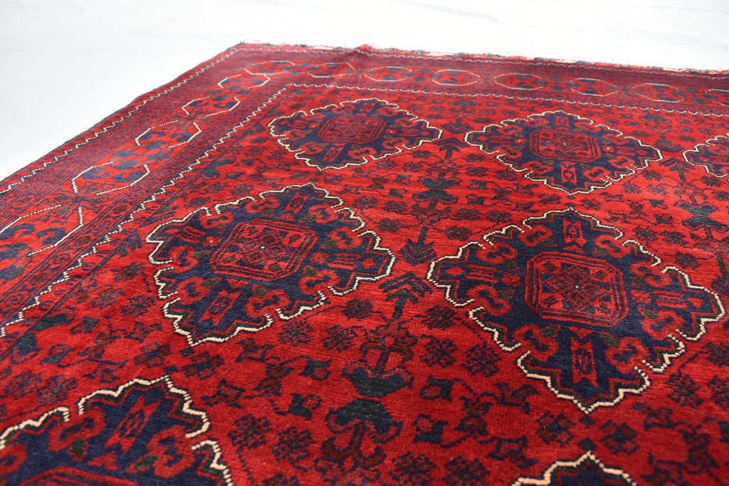 6.7 x4.10 Ft Afghan Bukhara rug, Turkmen handmade Wool rug, Custom Khal Muhammadi Khamyab Bukhara rugs, Tribal rug, Living room, Office rug
