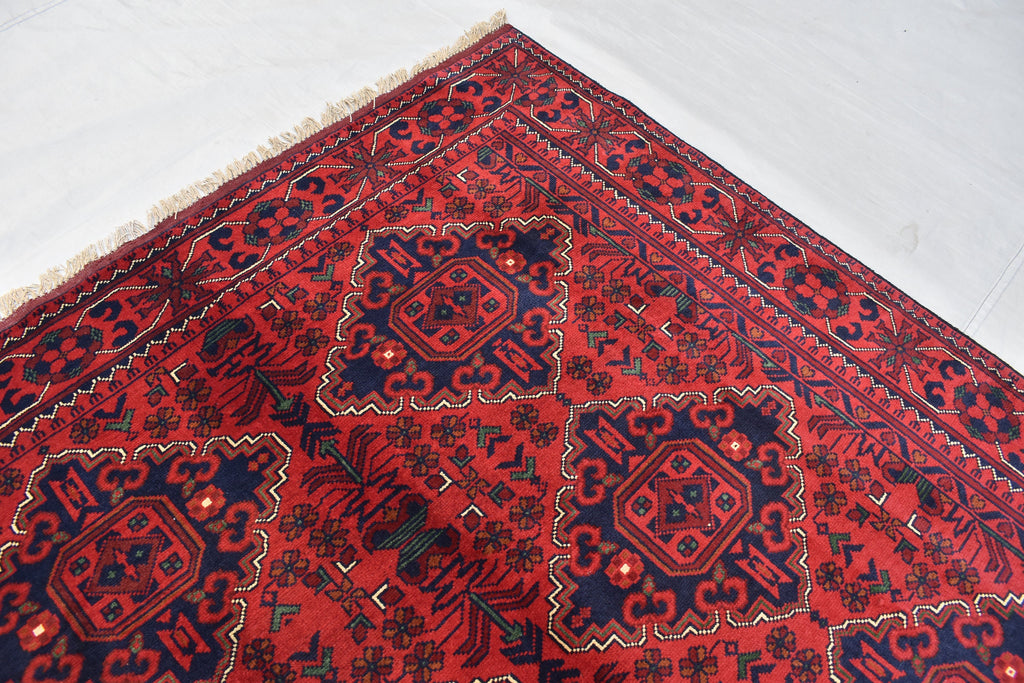 6.4 x4.9 Ft Afghan Bukhara rug, Turkmen handmade Wool rug, Custom Khal Muhammadi Khamyab Bukhara rugs, Tribal rug, Living room, Office, rug