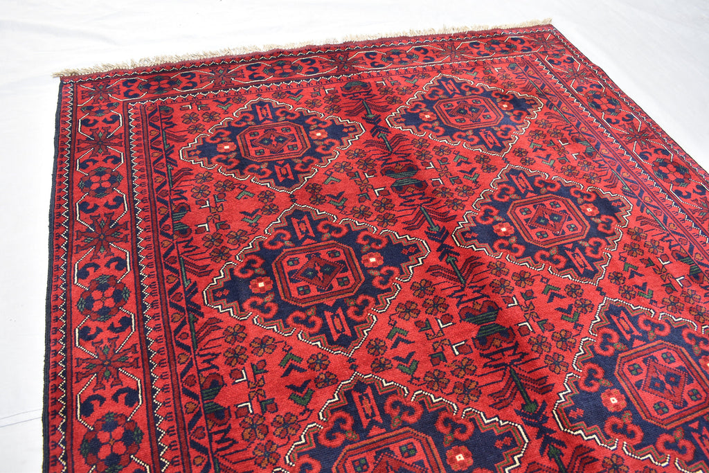 6.4 x4.9 Ft Afghan Bukhara rug, Turkmen handmade Wool rug, Custom Khal Muhammadi Khamyab Bukhara rugs, Tribal rug, Living room, Office, rug