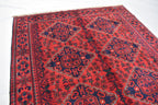 6.4 x4.9 Ft Afghan Bukhara rug, Turkmen handmade Wool rug, Custom Khal Muhammadi Khamyab Bukhara rugs, Tribal rug, Living room, Office, rug