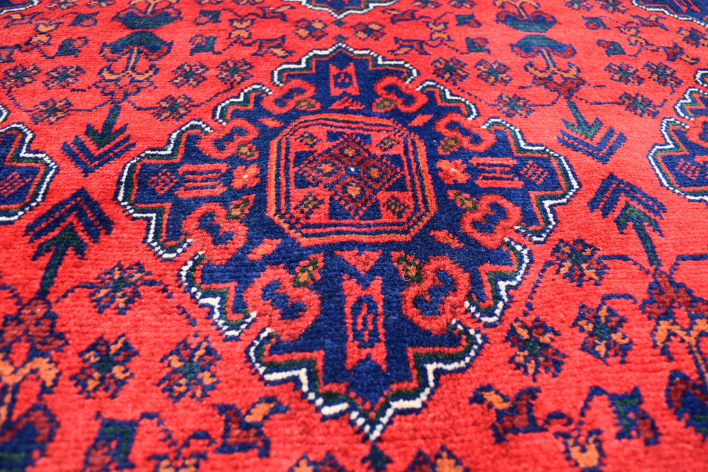 7x5 Afghan Bukhara Rug, Turkmen handmade Wool Rug, Rugs For Living Room, Bedroom Rug, Perfect For Dining Room-Bohemian Decor 6.9x5.0 ft