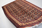 Bokhara 5x7 Ft, Hand Knotted High Quality Wool Rug- Multi Color Rugs For Living Room- Turkoman Tribal Rug 5X7- High Pile Soft Wool Area Rugs