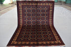 Bokhara 5x7 Ft, Hand Knotted High Quality Wool Rug- Multi Color Rugs For Living Room- Turkoman Tribal Rug 5X7- High Pile Soft Wool Area Rugs