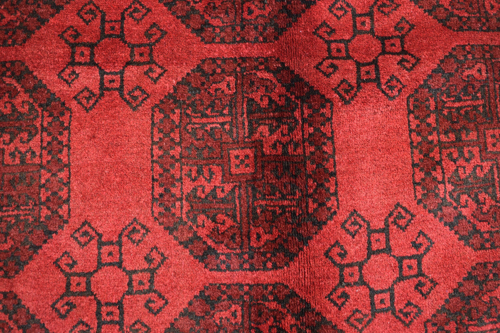 9.6 x 6.8 Ft Afghan Antique Elephant Foot Design Vinatge Rug Turkmen Pattern Bedroom Hnad knotted rug Area & Floor Rug