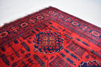 6x9 Bukhara Handwoven Afghan Rug, Authentic Luxurious and timeless, Perfect for Modern and Traditional Homes, Free shipping- 5.10x8.10 ft