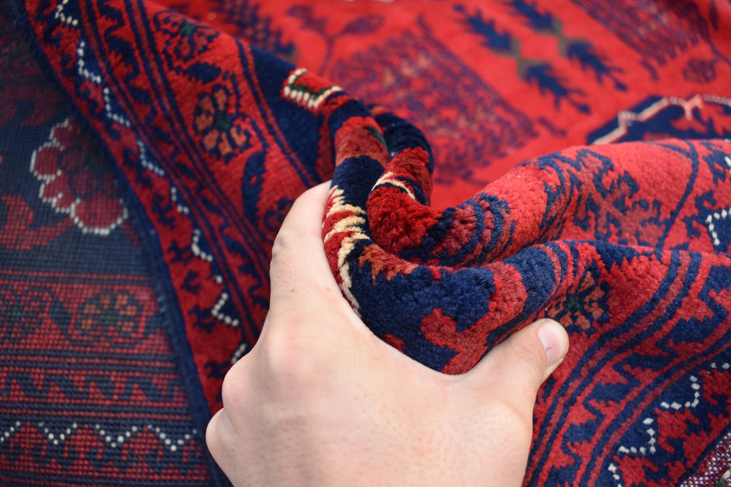 6x9 Bukhara Handwoven Afghan Rug, Authentic Luxurious and timeless, Perfect for Modern and Traditional Homes, Free shipping- 5.10x8.10 ft