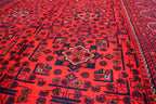 6x8Ft, Handwoven Afghan Bukhara Rug, Turkmen Tribal Traditional Wool Carpet Soft Pile, Boho Home Decor, Perfect for living room, Bedroom