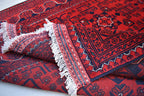 6x8 Bokhara Rug – Turkmen Afghan Handmade Wool Area Carpet, 100% Wool, Vegetable Dyed, Bukhara Pattern Oriental Rug on Sale, Bedroom Rug