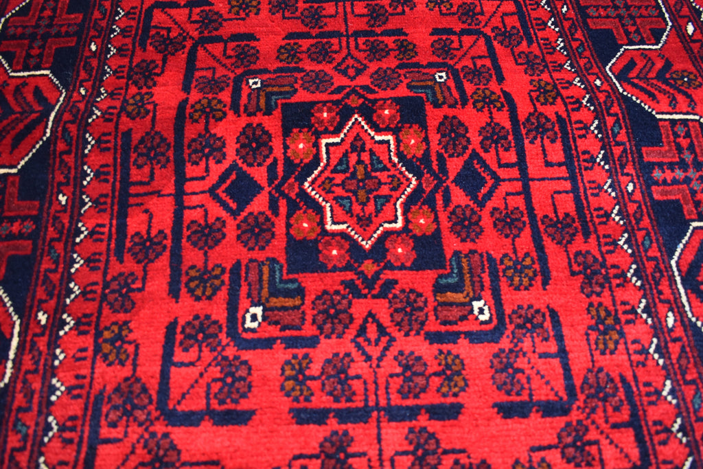 16ft Afghan Khal Mohammadi Runner – Handwoven Wool Turkmen Khamiyab Bokhara Rug, Long Oriental Hallway Runner, Vintage Red Carpet, Events