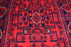16ft Afghan Khal Mohammadi Runner – Handwoven Wool Turkmen Khamiyab Bokhara Rug, Long Oriental Hallway Runner, Vintage Red Carpet, Events