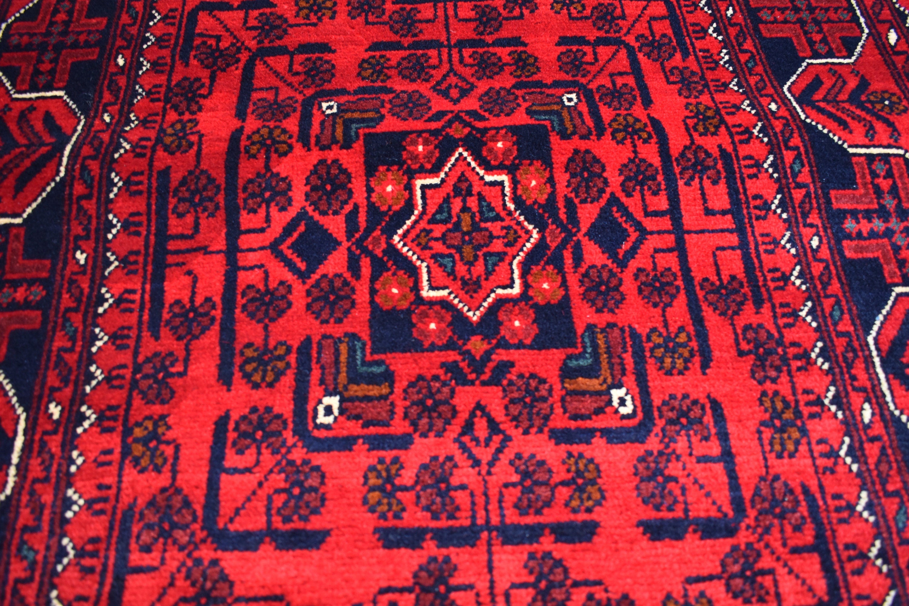 16ft Afghan Khal Mohammadi Runner – Handwoven Wool Turkmen Khamiyab Bokhara Rug, Long Oriental Hallway Runner, Vintage Red Carpet, Events