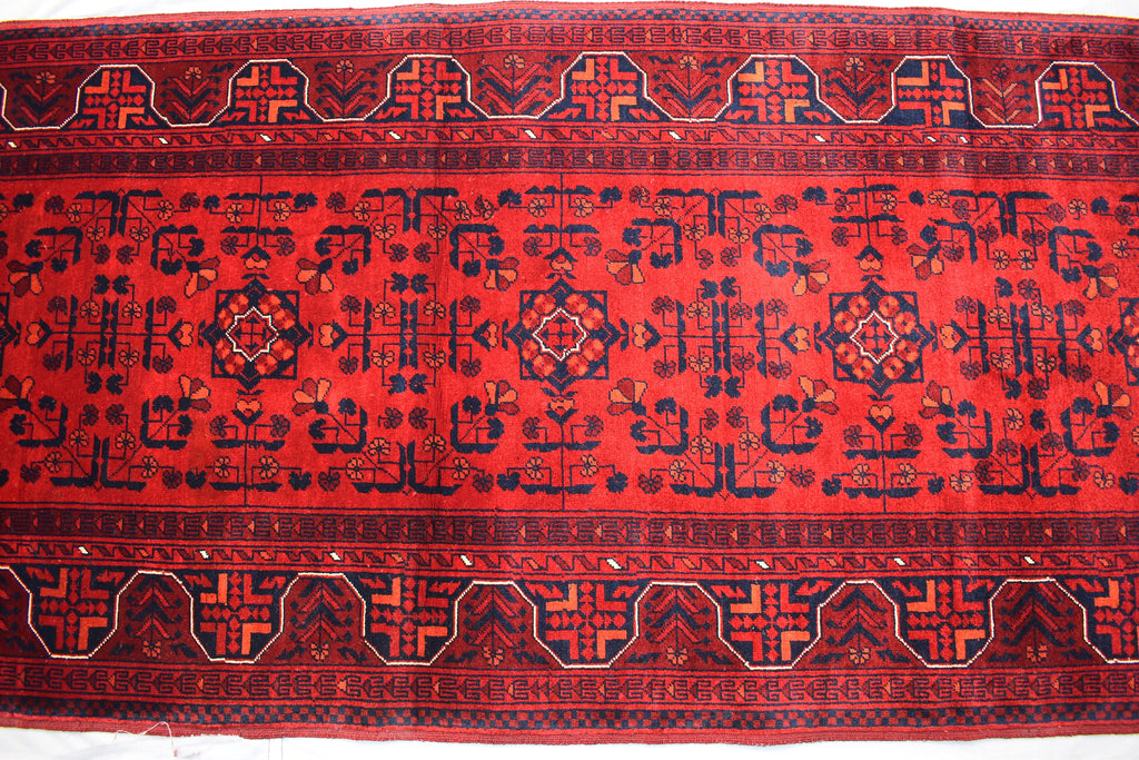 3x13 Long Runner Best Quality Bukhara Tribal Afghan Wool Rug, Perfect for Hallway, Entryway-Long Narrow Red Rug, Boho Home decor 12.9x2.8 ft