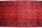 3x13 Long Runner Best Quality Bukhara Tribal Afghan Wool Rug, Perfect for Hallway, Entryway-Long Narrow Red Rug, Boho Home decor 12.9x2.8 ft